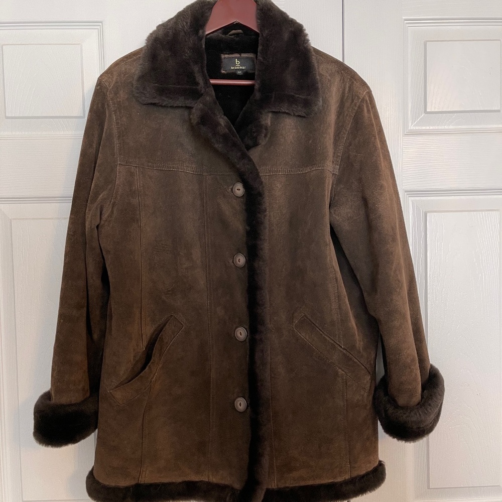 BRAEMAR, Leather Jacket Suede Coat - Size LP - Picture 1 of 4